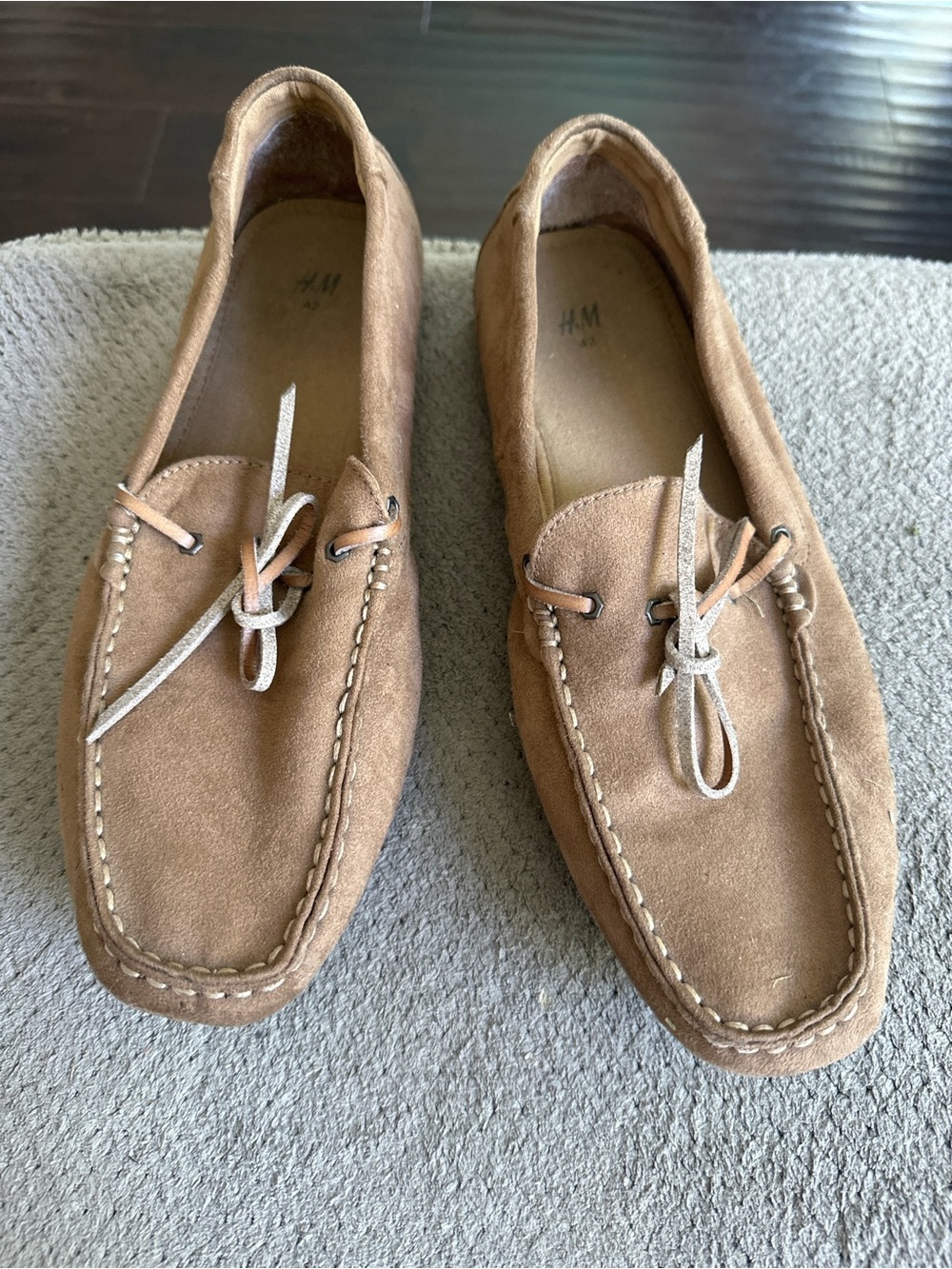 H&M Men’s Light Brown Suede Moccasin Loafers